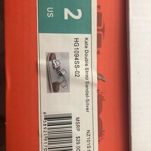 Silver sandals little girl size 2